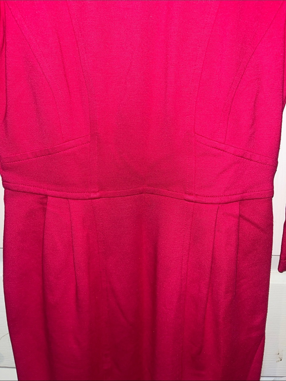 Nanette Lepore Hot Pink Sheath Dress 3/4 Sleeve Women’s Size 2 - Picture 6 of 7
